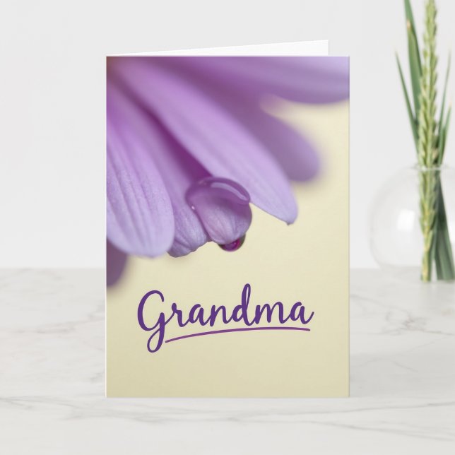 Cartão da Vovó com Lavanda Floral (Frente)