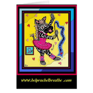 Cartão da zebra de Baleeria