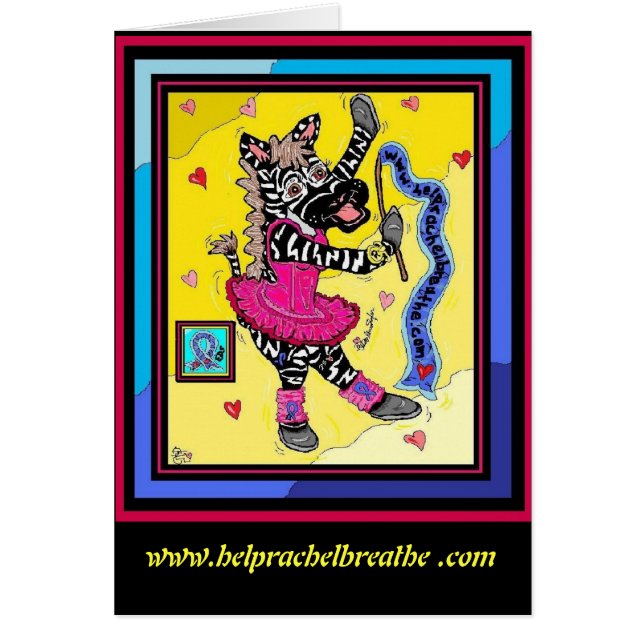 Cartão da zebra de Baleeria (Frente)