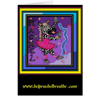 Cartão da zebra de Rachel Balleria