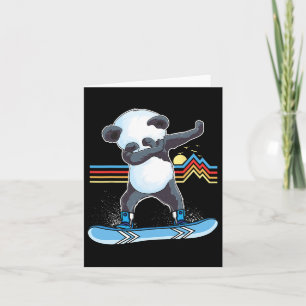 Cartão Dab Dance Panda Snowboard Skibing Dabbing Panda
