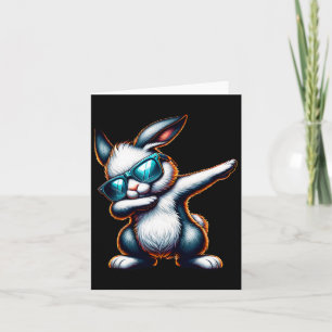 Cartão Dabbing Bunny Engraçado Bunny