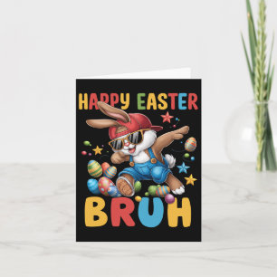 Cartão Dabbing Bunny Páscoa Bruh Meme Engraçado Dizendo A