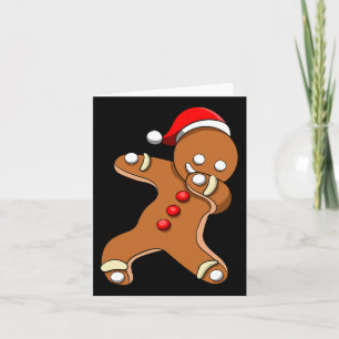 Cartão Dabbing Gingerbird Man Xmas Summer Boy