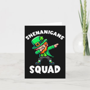 Cartão Dabbing Leprechaun Dia de São Patrício Shenanigans