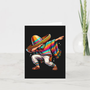 Cartão Dabbing mexicano Poncho Sombrero Dab Boy Fiesta Ci