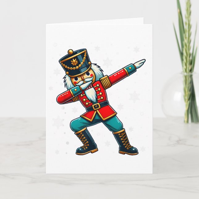 Cartão Dabbing Nutcracker Christmas Costume Matching Fami (Frente)