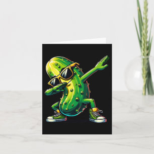 Cartão Dabbing Pickle Dancing Cucumber Pickle Lover Dab