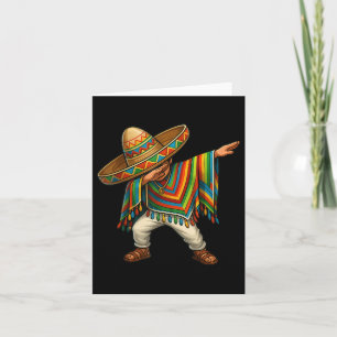 Cartão Dabbing Poncho Mexicano Dab Cinco De Mayo Sombr