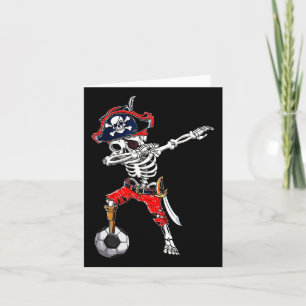 Cartão Dabbing Skeleton Pirate E Soccer Ll Halloween Co