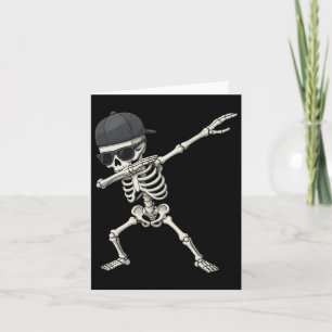 Cartão Dabbing Skeleton Pirate Halloween Kids Jolly Roger