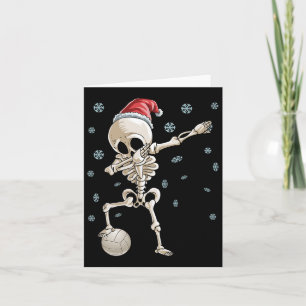 Cartão Dabbing Skeleton Voleibol Papai Noel