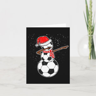 Cartão Dabbing Snowman Soccer