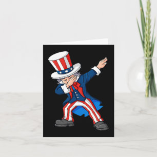 Cartão Dabbing Tio Sam 4 De Julho Dab Boys Meninas Crianç