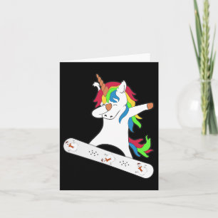 Cartão Dabbing Unicorn Snowboard Unicorns Gi
