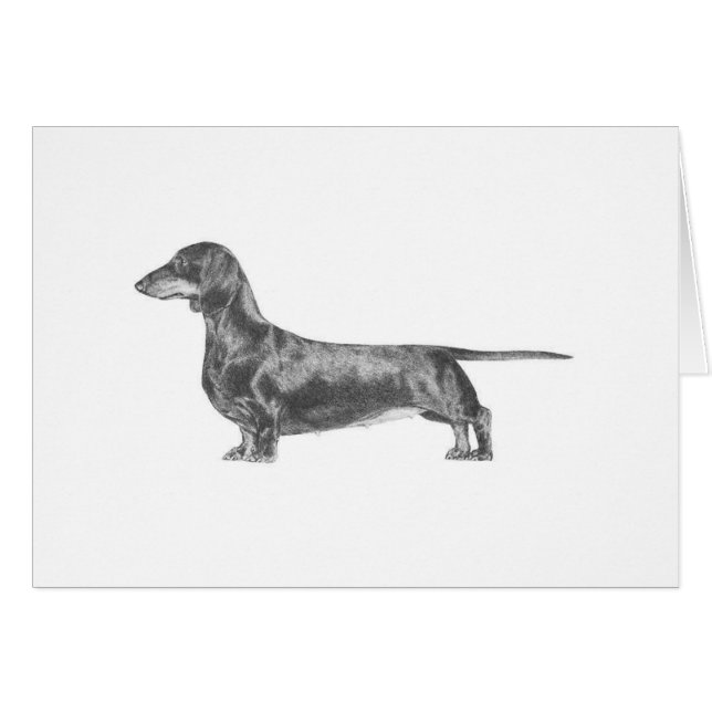 Cartão Dachshund (Frente Horizontal)