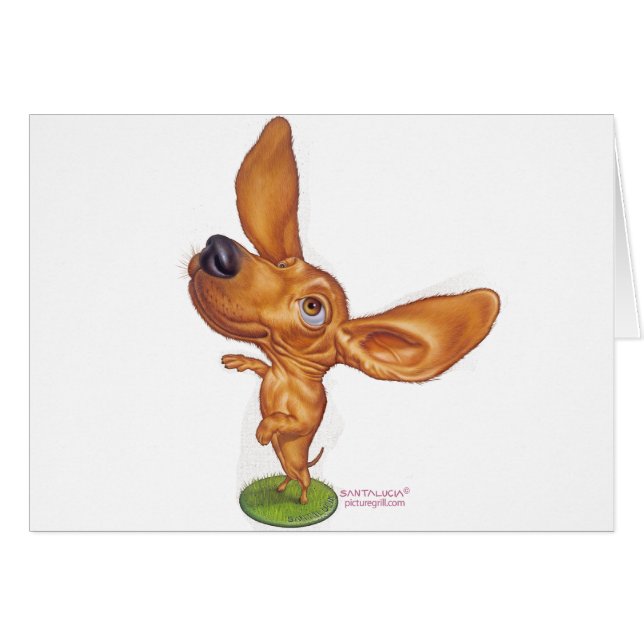 Cartão dachshund (Frente Horizontal)