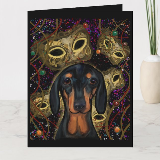 Cartão Dachshund          (Frente)
