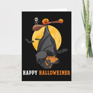 Cartão Dachshund Abóbora Halloween Para Mulheres E T Saus