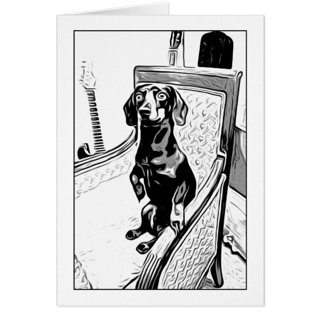 Cartão dachshund apropriado (Frente)