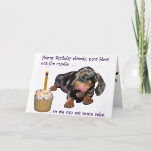 Cartão Dachshund Birthday