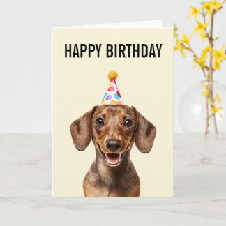 Cartão Dachshund Birthday Celebration