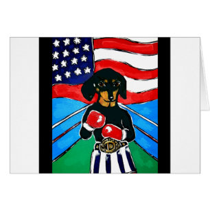 Cartão Dachshund Boxer