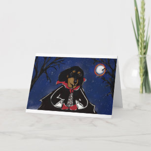 Cartão Dachshund de Halloween