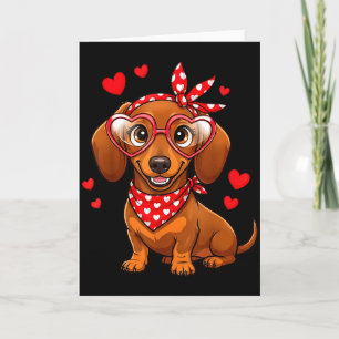 Cartão Dachshund Dia dos Namorados Amante do Cão Salsicha