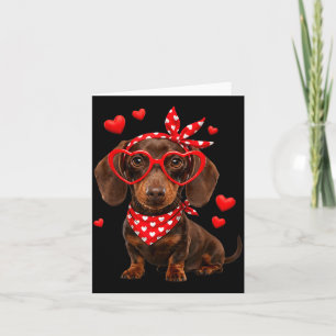 Cartão Dachshund Dia dos Namorados Cãozinho Amante Wiener