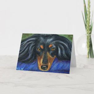 Cartão Dachshund Dog Breed Art - Hallie