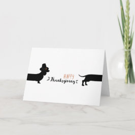 Cartão Dachshund engraçado com chapéu o Dia das Bruxas do