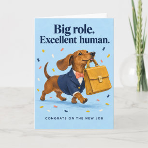 Cartão Dachshund Grande Papel Excelente Humano Novo Empre