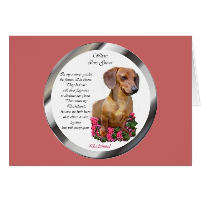 Cartão Dachshund Lovers Doxie (Frente Horizontal)