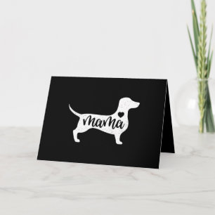 Cartão Dachshund Mors Day Mama Cachorro Mãe Pata Dar Pres