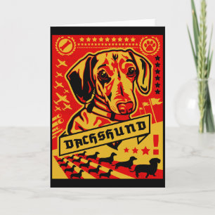 Cartão Dachshund Propaganda