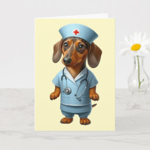 Cartão Dachshund Recupere-se