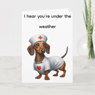 Cartão Dachshund Recupere-se