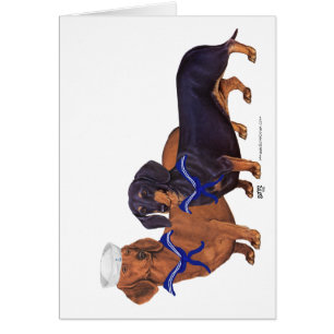 Cartão Dachshund Sailors