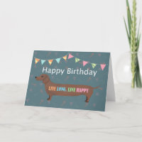 Dachshund Sausing dog Wiener cão Funny Birthday