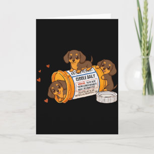 Cartão Dachshund Weenie Engraçado Antidepressivo Mãe Pai
