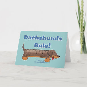 Cartão Dachshunds Rule