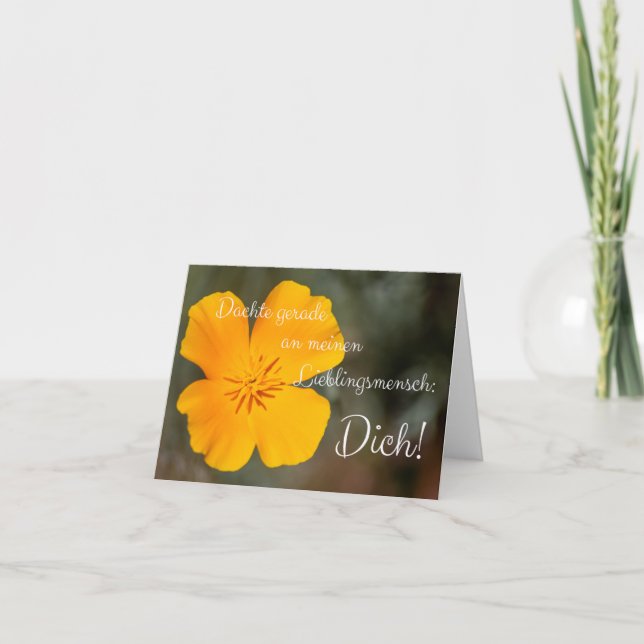Cartão Dachte gerade an meinen Lieblingsmensch: Dich! (Frente)