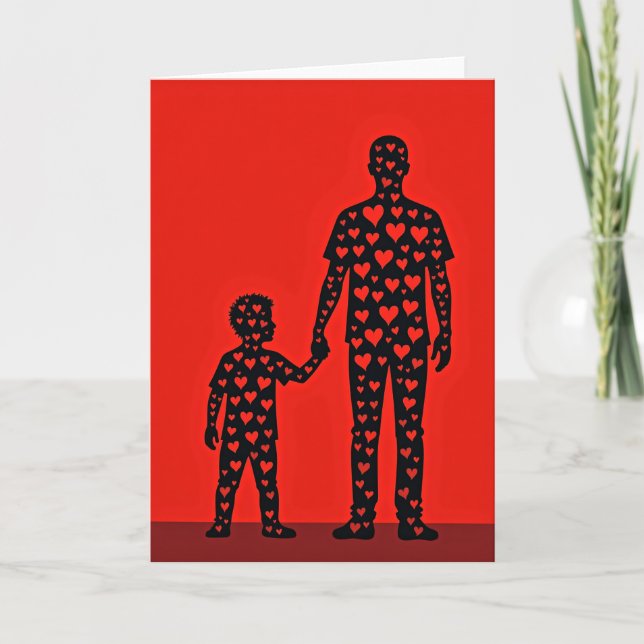 Cartão Dad And Son Love Hearts Card (Frente)