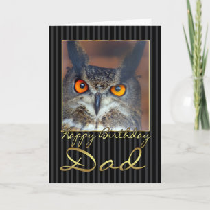 Cartão Dad Birthday Card With Eagle Owl