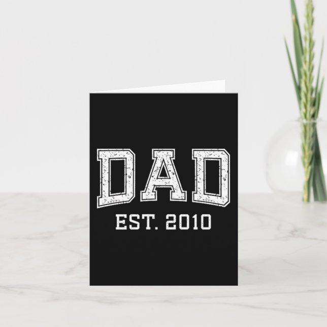 Cartão Dad Est 2010 Dad D Fathers Day Ized  (Frente)