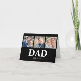Cartão Dad Established Year 3 Picture Fathers Day