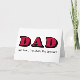 Cartão Dad - Man, Myth, Legend Greeting Card Father's day