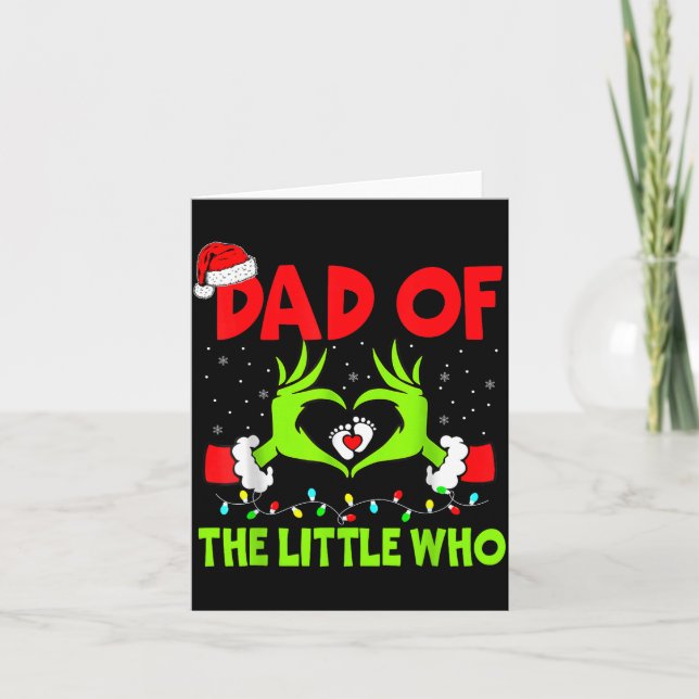 Cartão Dad Of The Little Who Funny Christmas Pregnancy An (Frente)