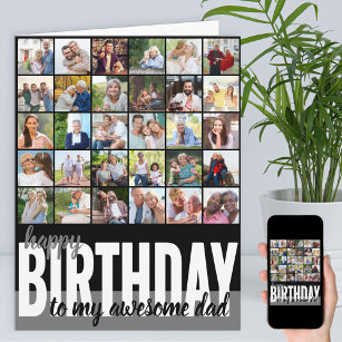 Cartão Dad Photo Collage 31 Picture Happy Birthday